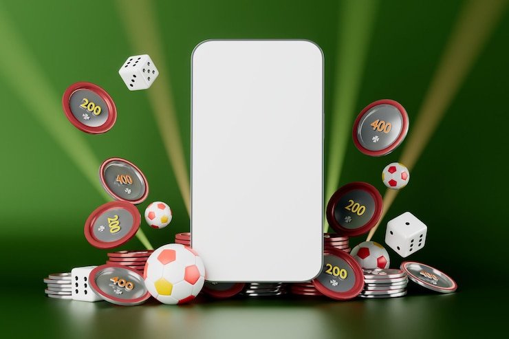 Mobile device displaying slot game interface with touch controls
